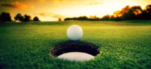 Ball right next to hole