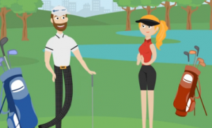 Cartoon of Amateur Golfers