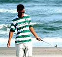 College Golfer on the Beach
