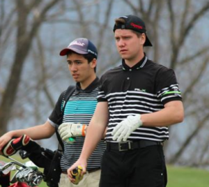Millennial Golfer with Caddy