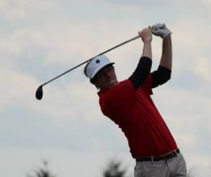 student playing golf for less