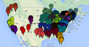 Five New NCCGA Regions map