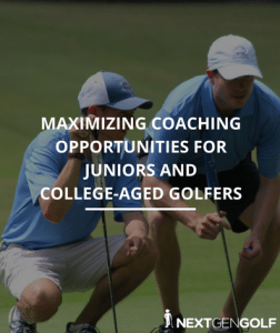 Junior golf coaching