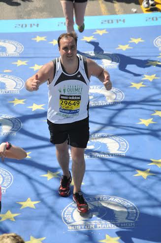 Ouimet Alum Chris Rumul ’05 proudly completed his first Marathon, Boston 2014, raising over $12,000 for Team Ouimet 