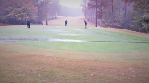 College Golf Wet Green