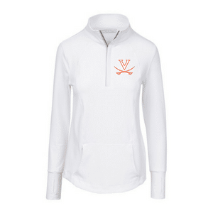 Haus of grey women's Miranda white half zip