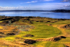 Chambers Bay golf course water view