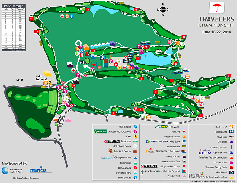 TPC River Highlands Course Layout 