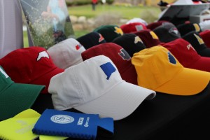 Table of colorful hats with different states