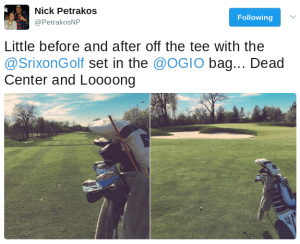 Nick Petrakos Srixon Tweet
