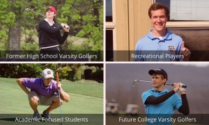 high school golfers landing page graphic