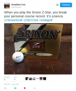 jonathan cox college golf srixon ambassador
