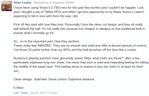 srixon ambassador testimonial