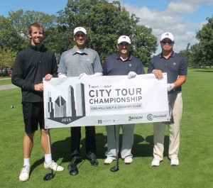 group of golfers at golf tournament