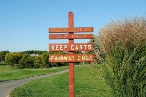 golf signs with rules
