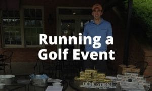 Running a golf tournament